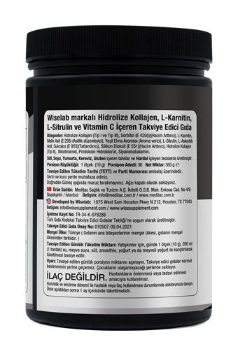 Wiselab Collagen-Men Toz Kolajen 300 gr