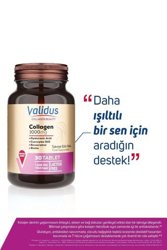 Validus Hyaluronic Acid Tablet Kolajen 30x1000 mg