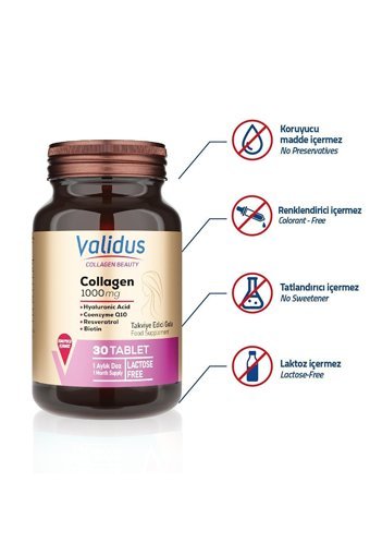 Validus Hyaluronic Acid Tablet Kolajen 30x1000 mg