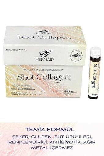 Mermaid Collagen Shot Collagen Tablet Kolajen 28x7500 mg