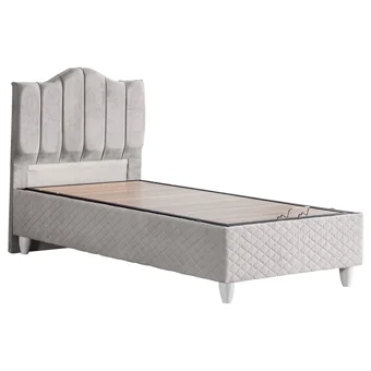 Setay Trend 120x200 cm Başlıklı Yataklı Sandıklı Tek Kişilik Baza Seti Gri