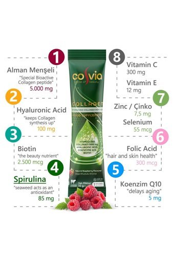 Cosvıa Collagen Hidrolize Peptid Saşe Kolajen 14x10000 mg