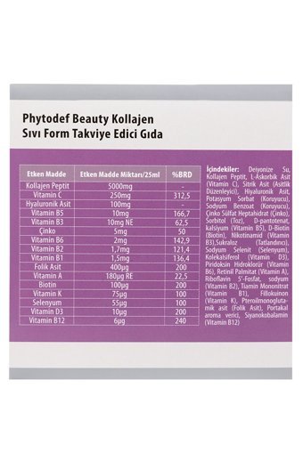 Phytodef Collagen Sıvı Kolajen 16x25 ml