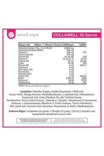 Smartcaps Collawell Toz Kolajen 360 gr