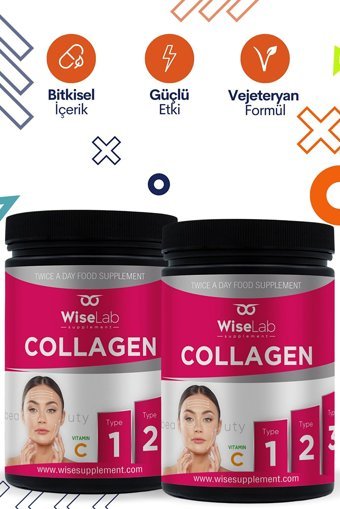 Wiselab Beauty Collagen Powder Toz Kolajen 2x300 gr
