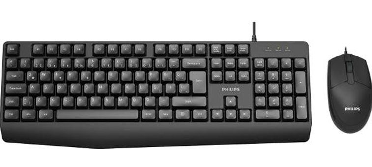 Phılıps Kablolu Klavye&mouse Set SPT6237B Siyah - Renkli