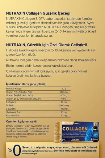 Nutraxin Collagen Gold Quality Sıvı Kolajen 10x50 ml