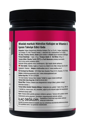 Wiselab Beauty Collagen Powder Toz Kolajen 300 gr