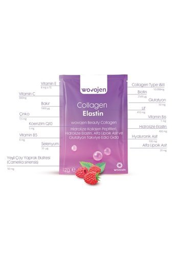 Wovojen Beauty Collagen Elastin Saşe Kolajen 30x12000 mg