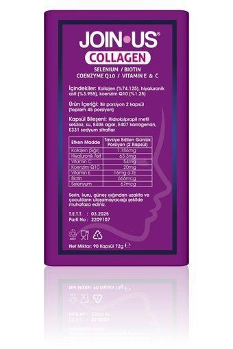 Joın Us Hyaluronic Acid Kapsül Kolajen 90 Kapsül