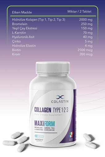 Colastin MaxiForm Tablet Kolajen 60 Tablet