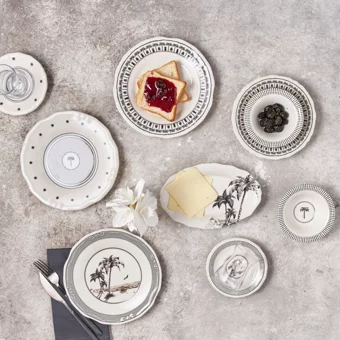 Karaca Playa Yuvarlak Desenli 26 Parça 6 Kişilik Stoneware Kahvaltı Takımı Çok Renkli