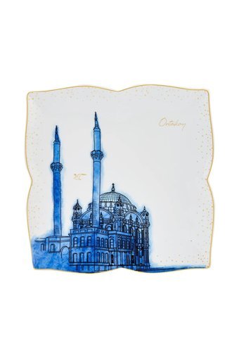 Karaca Yeditepe Kare Desenli 32 Parça 6 Kişilik Porselen Kahvaltı Takımı Beyaz