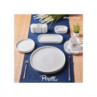 Rossel Premium Perotti Pagoro 14339 35 Parça 6 Kişilik Porselen Kahvaltı Takımı Beyaz