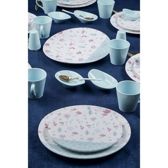Acar Frost Yuvarlak Desenli 31 Parça 6 Kişilik Stoneware Kahvaltı Takımı Mavi