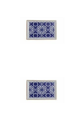 Porland Morocco 04Ap019258 Desenli 2 Parça 2 Kişilik Porselen Kahvaltı Takımı Mor