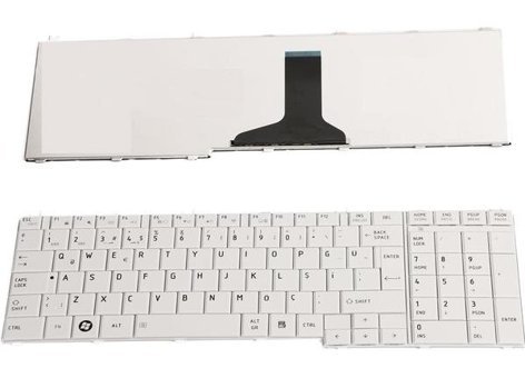 Toshiba Satellite C655-SP6009M, C655-SP6010M Notebook Klavyesi Türkçe - Beyaz