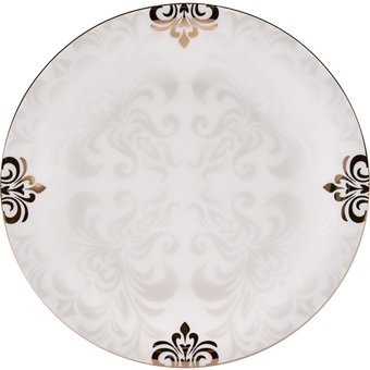 Karaca Fine Pearl Selina Yuvarlak Desenli 26 Parça 6 Kişilik Fine Pearl Kahvaltı Takımı Beyaz