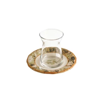 Jumbo Bamboo Yuvarlak Desenli 26 Parça 6 Kişilik Stoneware Kahvaltı Takımı Kahverengi