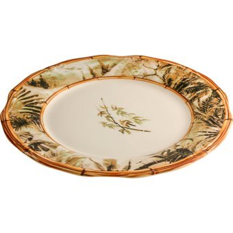 Jumbo Bamboo Yuvarlak Desenli 26 Parça 6 Kişilik Stoneware Kahvaltı Takımı Kahverengi