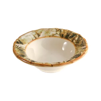 Jumbo Bamboo Yuvarlak Desenli 26 Parça 6 Kişilik Stoneware Kahvaltı Takımı Kahverengi