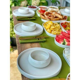 Şirin Eşyalarım 20 Parça 6 Kişilik Porselen Kahvaltı Takımı Beyaz
