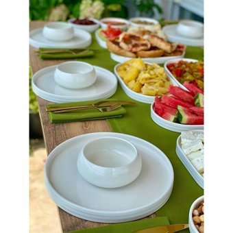 Şirin Eşyalarım 20 Parça 6 Kişilik Porselen Kahvaltı Takımı Beyaz