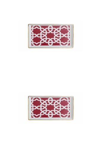 Porland Morocco 04Ap018781 Desenli 2 Parça 2 Kişilik Porselen Kahvaltı Takımı Bordo