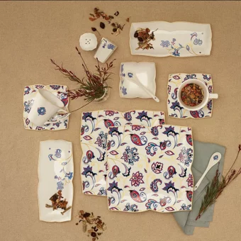 Karaca Afife Kare Desenli 32 Parça 6 Kişilik Stoneware Seramik
Kahvaltı Takımı Çok Renkli