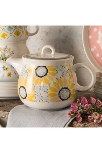 Korkmaz Aşiyan Collection A8708 Desenli 30 Parça 6 Kişilik Porselen Kahvaltı Takımı Çok Renkli