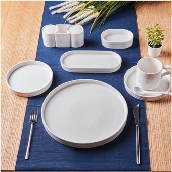 Kurt Home Pagoro 14339 35 Parça 6 Kişilik Porselen Kahvaltı Takımı Beyaz