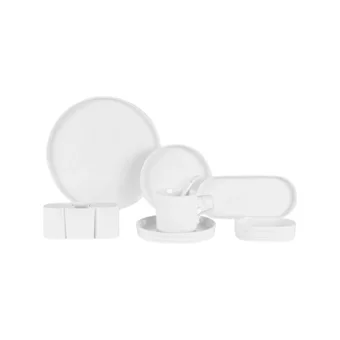 Kurt Home Pagoro 14339 35 Parça 6 Kişilik Porselen Kahvaltı Takımı Beyaz