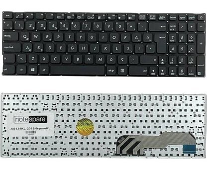 Asus ile Uyumlu X541UV-GO1034, X541UV-GO607, X541UV-GO607T Notebook Klavye Siyah Tr - tek ebat