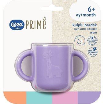Wee Baby 926 Kulplu 6+ Ay 200 ml Alıştırma Bardağı Mor