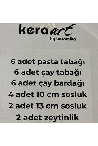 Keramika Siera Desenli 26 Parça 6 Kişilik Seramik Kahvaltı Takımı Çok Renkli
