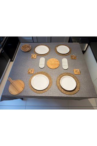 Nb Nero Bagno 4Bmbprsln1 21 Parça 4 Kişilik Bambu Kahvaltı Takımı Beyaz