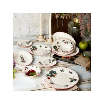 Karaca Very Berry Yuvarlak Desenli 26 Parça 6 Kişilik Stoneware Seramik
Kahvaltı Takımı Beyaz