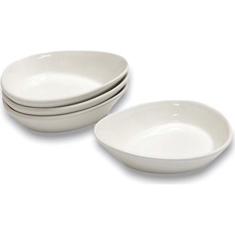 Beşdok Beyaz Oval 11 Parça 4 Kişilik Cam Kahvaltı Takımı Beyaz
