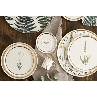 Porland Botanical Desenli 19 Parça 6 Kişilik Porselen Kahvaltı Takımı Çok Renkli