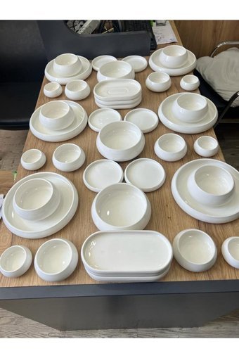 Acar Bianco Perla Üçgen 40 Parça Stoneware Kahvaltı Takımı Çok Renkli