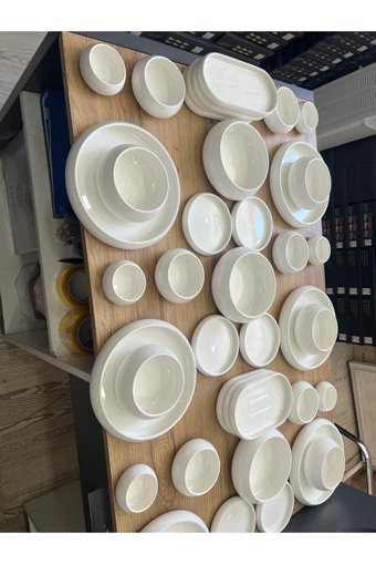 Acar Bianco Perla Üçgen 40 Parça Stoneware Kahvaltı Takımı Çok Renkli
