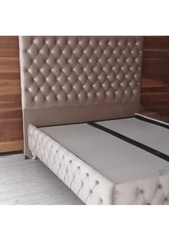 Niva Baza Noble Başlıklı Çift Kişilik Sandıklı Baza Seti Krem