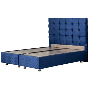 Setay Duke 180 x 200 cm Ayrılabilen Başlıklı Çift Kişilik Sandıklı Baza Seti Lacivert