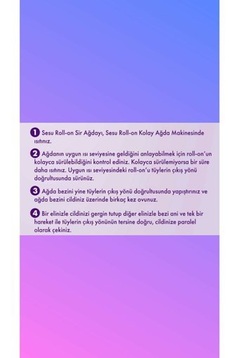 Sesu 1+1 Roll-On Ağda Makinesi + Kartuş Ağda + Ağda Bezi