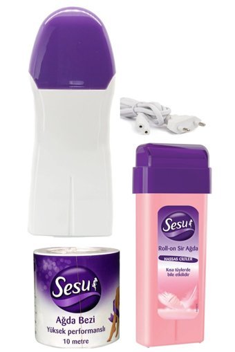 Sesu 1+1 Roll-On Ağda Makinesi + Kartuş Ağda + Ağda Bezi