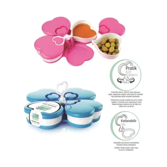 Gloria Home Kalpli Kalp 1 Parça 4 Kişilik Plastik Kahvaltı Takımı Pembe