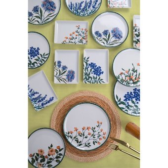 Porland Flower Garden Desenli 18 Parça 6 Kişilik Porselen Kahvaltı Takımı Çok Renkli