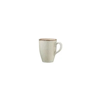 Kütahya Porselen Mug Desenli 4 Parça 2 Kişilik Porselen Kahvaltı Takımı Beyaz
