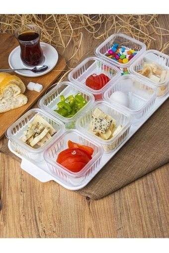 Molina Home Mega 17 Parça 6 Kişilik Plastik Kahvaltı Takımı Beyaz