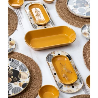 Pierre Cardin Gölge Desenli 31 Parça 12 Kişilik Bone China Kahvaltı Takımı Çok Renkli